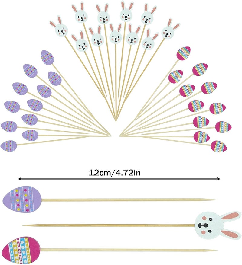 GRSECPO 100 Pack Rainbow Colored Fancy Toothpicks - Image 4